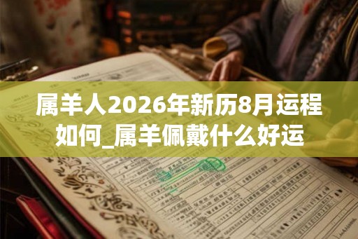 属羊人2026年新历8月运程如何_属羊佩戴什么好运
