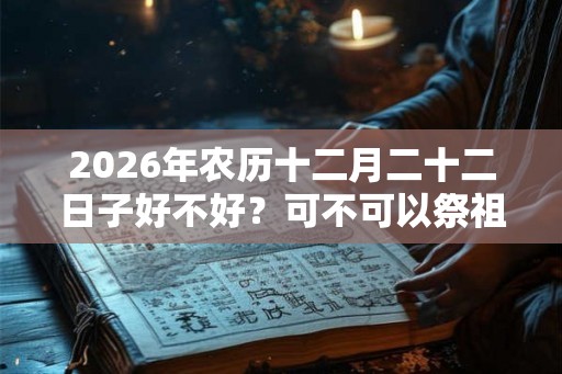 2026年农历十二月二十二日子好不好？可不可以祭祖？