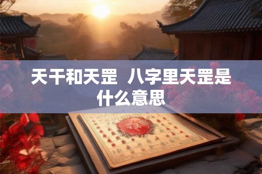 天干和天罡  八字里天罡是什么意思