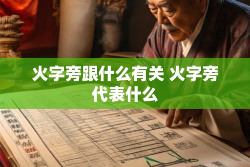 火字旁跟什么有关 火字旁代表什么