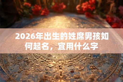 2026年出生的姓席男孩如何起名，宜用什么字