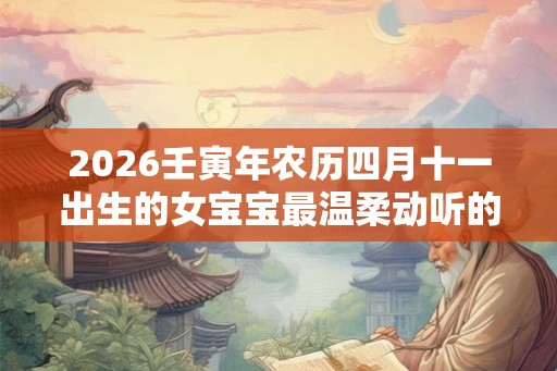 2026壬寅年农历四月十一出生的女宝宝最温柔动听的名字