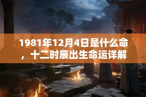 1981年12月4日是什么命,十二时辰出生命运详解 1981年12月4日是什么命,十二时辰出生命运详解