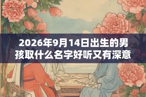 2026年9月14日出生的男孩取什么名字好听又有深意 2026年9月14日出生的男孩取什么名字好听又有深意