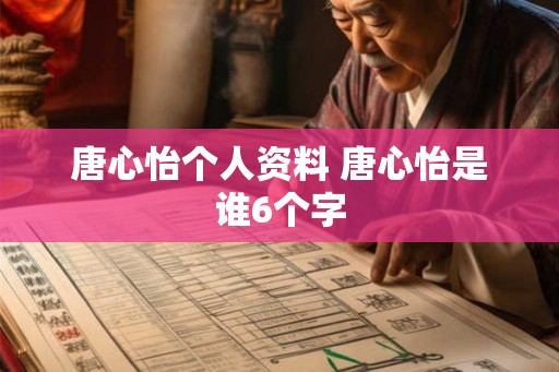 唐心怡个人资料 唐心怡是谁6个字