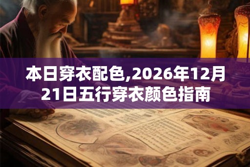 本日穿衣配色,2026年12月21日五行穿衣颜色指南