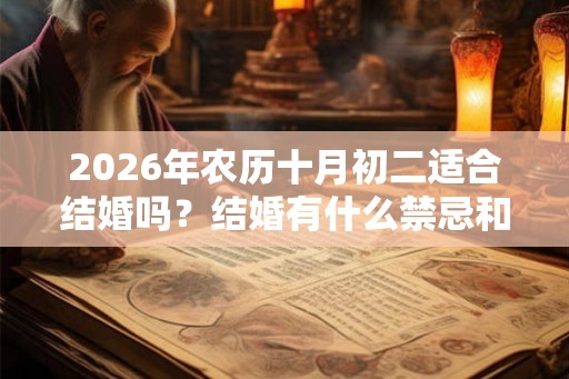 2026年农历十月初二适合结婚吗？结婚有什么禁忌和忌讳？