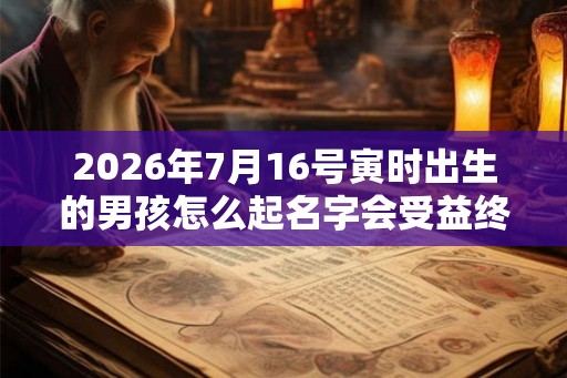 2026年7月16号寅时出生的男孩怎么起名字会受益终生 2026年7月16号寅时出生的男孩怎么起名字会受益终生