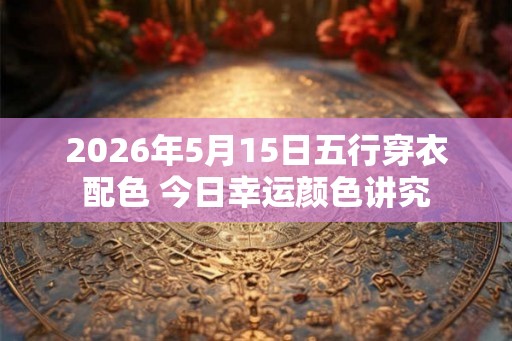 2026年5月15日五行穿衣配色 今日幸运颜色讲究