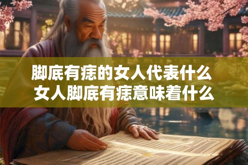 脚底有痣的女人代表什么 女人脚底有痣意味着什么