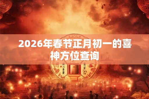 2026年春节正月初一的喜神方位查询