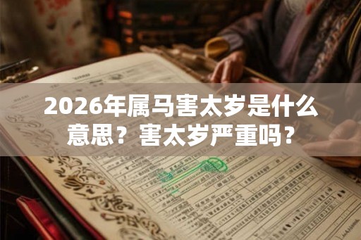 2026年属马害太岁是什么意思?害太岁严重吗? 2026年属马害太岁是什么意思?害太岁严重吗?