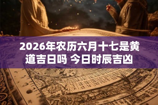 2026年农历六月十七是黄道吉日吗 今日时辰吉凶 2026年农历六月十七是黄道吉日吗 今日时辰吉凶