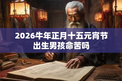 2026牛年正月十五元宵节出生男孩命苦吗