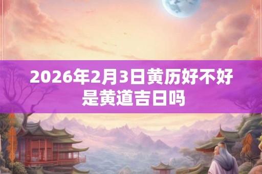 2026年2月3日黄历好不好 是黄道吉日吗