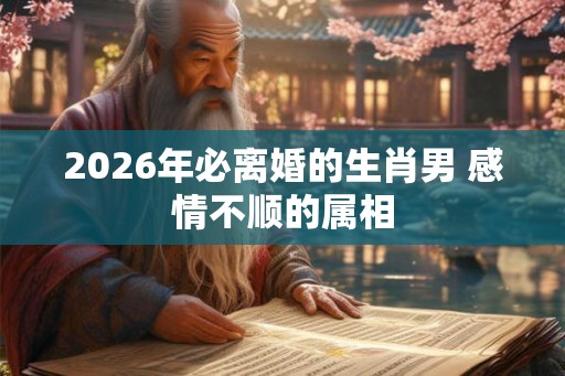 2026年必离婚的生肖男 感情不顺的属相