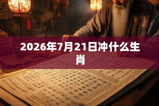 2026年7月21日冲什么生肖