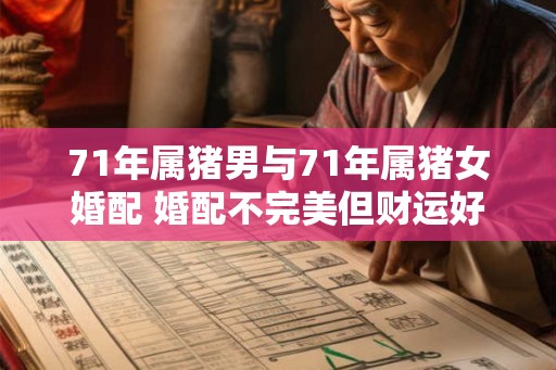 71年属猪男与71年属猪女婚配 婚配不完美但财运好