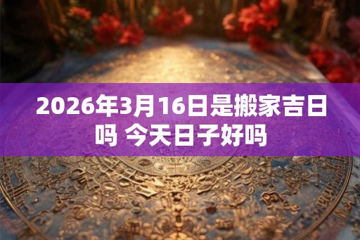2026年3月16日是搬家吉日吗 今天日子好吗