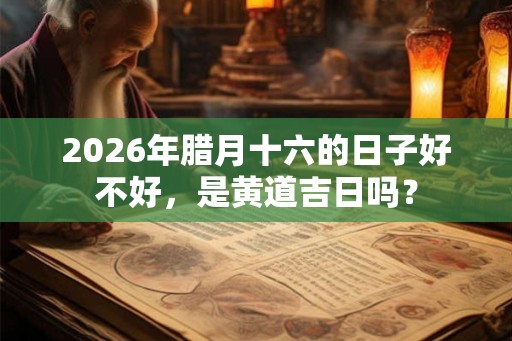 2026年腊月十六的日子好不好，是黄道吉日吗？