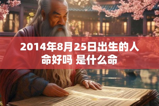 2014年8月25日出生的人命好吗 是什么命