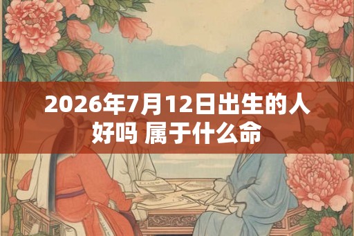 2026年7月12日出生的人好吗 属于什么命