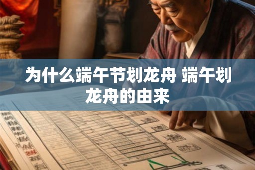 为什么端午节划龙舟 端午划龙舟的由来