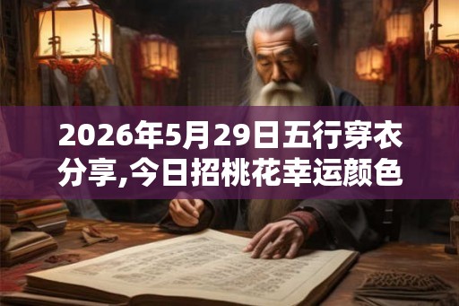 2026年5月29日五行穿衣分享,今日招桃花幸运颜色