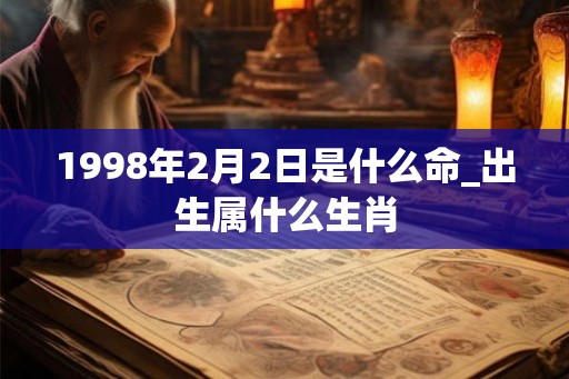 1998年2月2日是什么命_出生属什么生肖