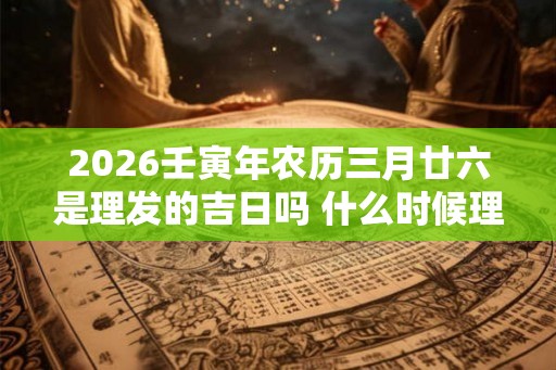 2026壬寅年农历三月廿六是理发的吉日吗 什么时候理发好