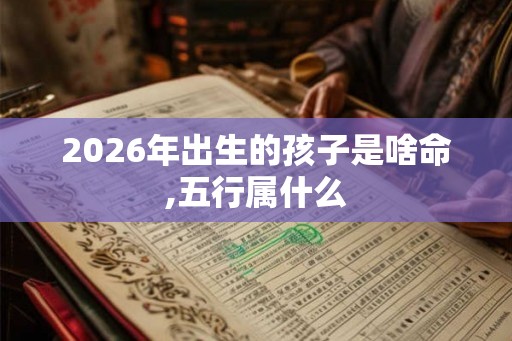 2026年出生的孩子是啥命,五行属什么