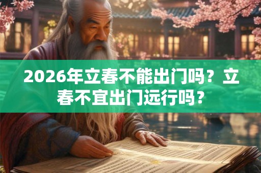 2026年立春不能出门吗?立春不宜出门远行吗? 2026年立春不能出门吗?立春不宜出门远行吗?