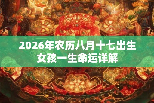 2026年农历八月十七出生女孩一生命运详解