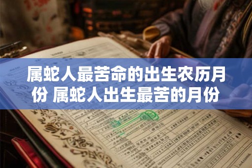 属蛇人最苦命的出生农历月份 属蛇人出生最苦的月份是哪个