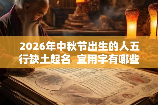 2026年中秋节出生的人五行缺土起名  宜用字有哪些