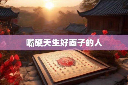 嘴硬天生好面子的人