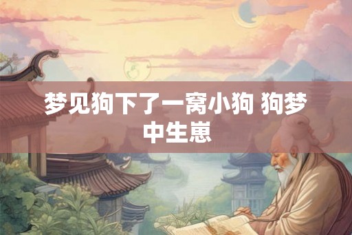 梦见狗下了一窝小狗 狗梦中生崽