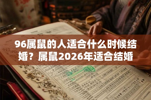 96属鼠的人适合什么时候结婚？属鼠2026年适合结婚吗？