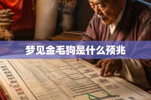 梦见金毛狗是什么预兆 梦见金毛狗是什么预兆