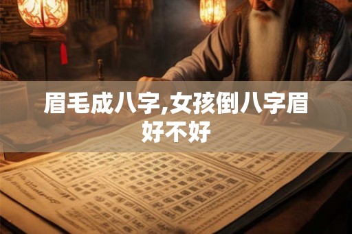 眉毛成八字,女孩倒八字眉好不好