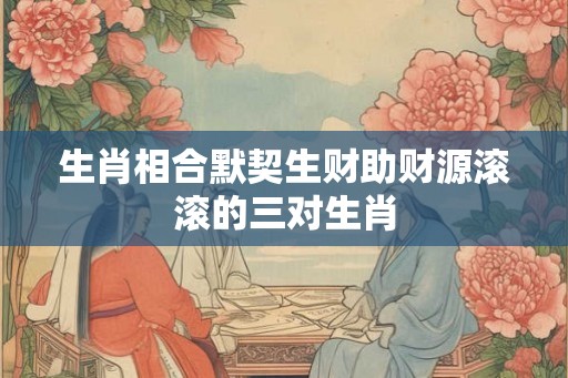 生肖相合默契生财助财源滚滚的三对生肖