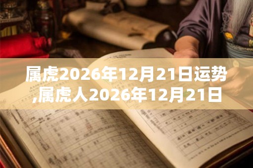 属虎2026年12月21日运势,属虎人2026年12月21日财运,生肖虎2026年12月21日运势