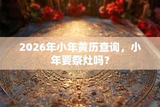 2026年小年黄历查询,小年要祭灶吗? 2026年小年黄历查询,小年要祭灶吗?