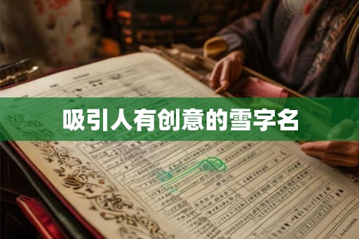 吸引人有创意的雪字名