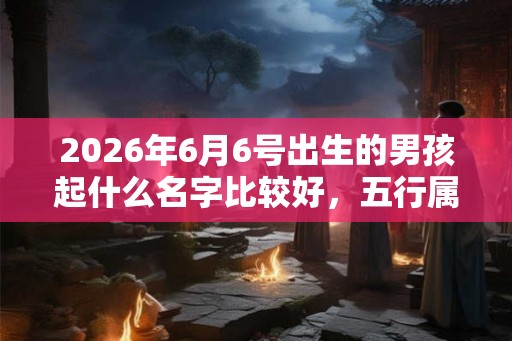 2026年6月6号出生的男孩起什么名字比较好，五行属什么