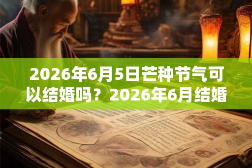 2026年6月5日芒种节气可以结婚吗?2026年6月结婚吉日一览 2026年6月5日芒种节气可以结婚吗?2026年6月结婚吉日一览