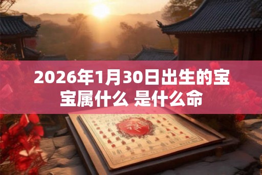 2026年1月30日出生的宝宝属什么 是什么命