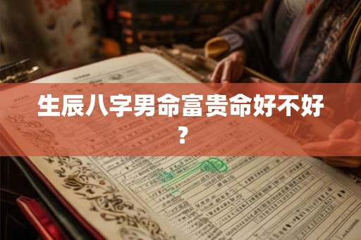 生辰八字男命富贵命好不好？