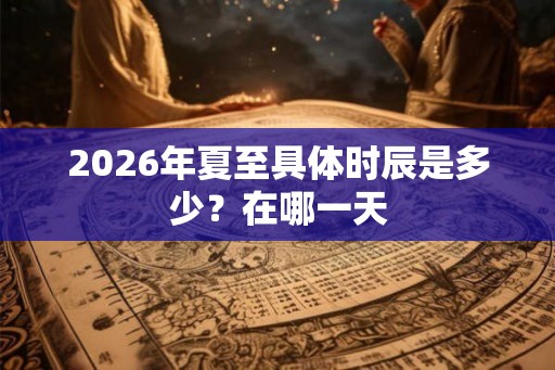 2026年夏至具体时辰是多少？在哪一天
