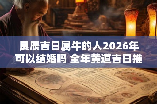 良辰吉日属牛的人2026年可以结婚吗 全年黄道吉日推荐 良辰吉日属牛的人2026年可以结婚吗 全年黄道吉日推荐
